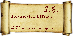 Stefanovics Elfrida névjegykártya